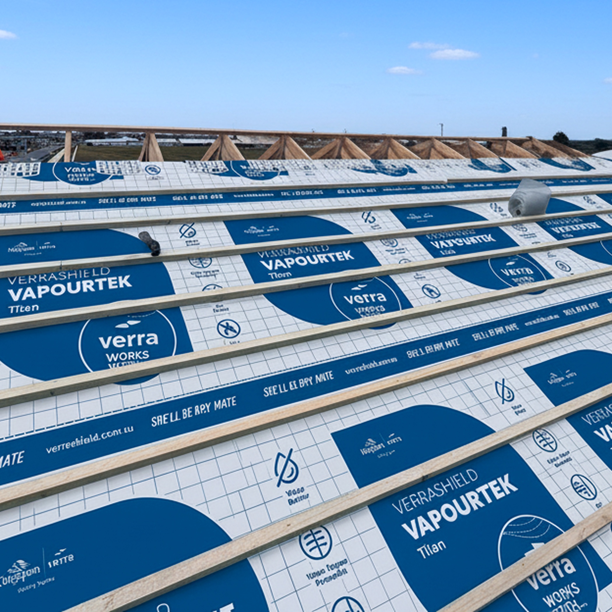 VerraShield VapourTek Titan run horizontally over rafters